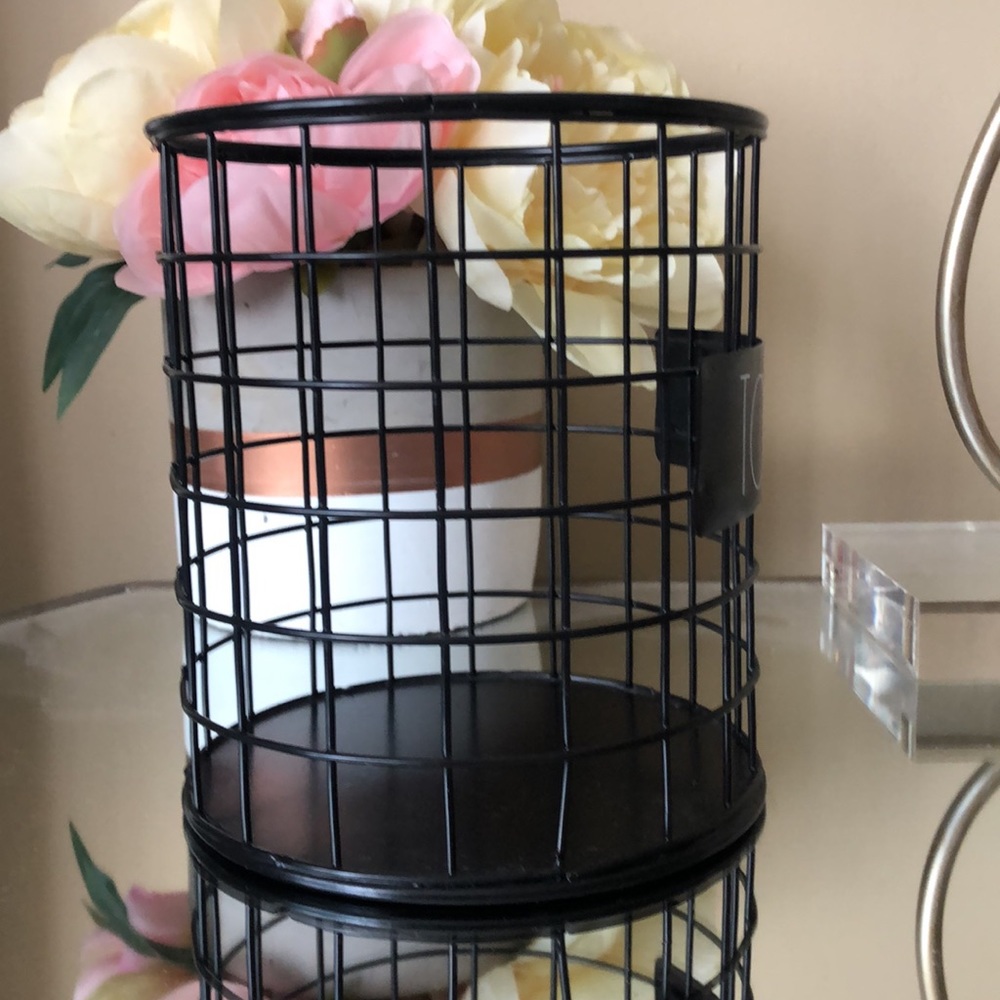 Rae Dunn Black Wire Basket TOOLS Magenta Office/ Kitchen - Picture 3 of 5